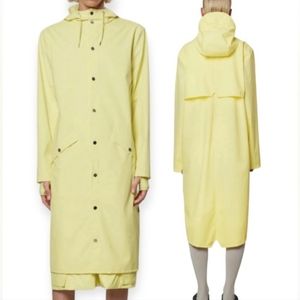 NWT Denmark Rains Waterproof Longer Jacket Straw Pale Yellow Unisex XL